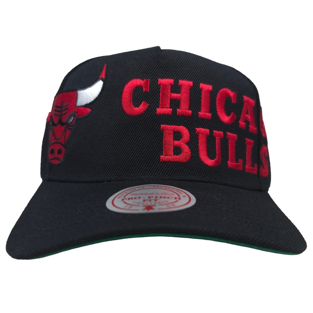 Chicago Bulls Mitchell & Ness NBA Pro Fit Snapback Hat Cap Embroidery Logo NWT